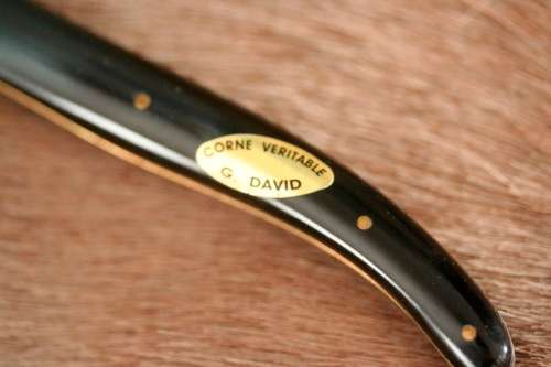 An awesome Swiss-French made Corne Veritable "Laguiole" folding knife with a Zebu horn handle