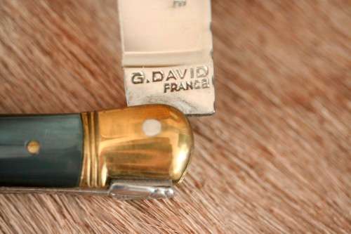 An awesome Swiss-French made Corne Veritable "Laguiole" folding knife with a Zebu horn handle