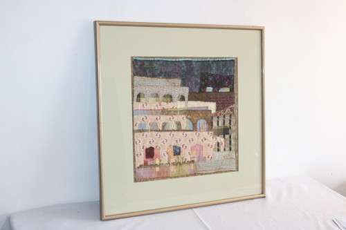 A stunning framed Indian textile fabric artwork - great condition - Unusual wall art - AAA