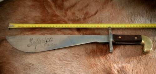 An incredibly rare vintage original German Solingen "Carl Schlieper" Safarica Hunter Machete knife