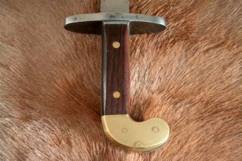 An incredibly rare vintage original German Solingen "Carl Schlieper" Safarica Hunter Machete knife