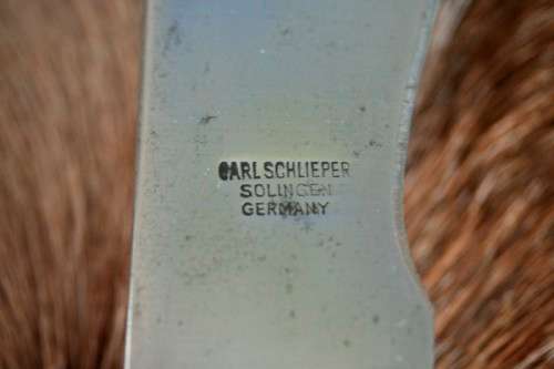 An incredibly rare vintage original German Solingen "Carl Schlieper" Safarica Hunter Machete knife