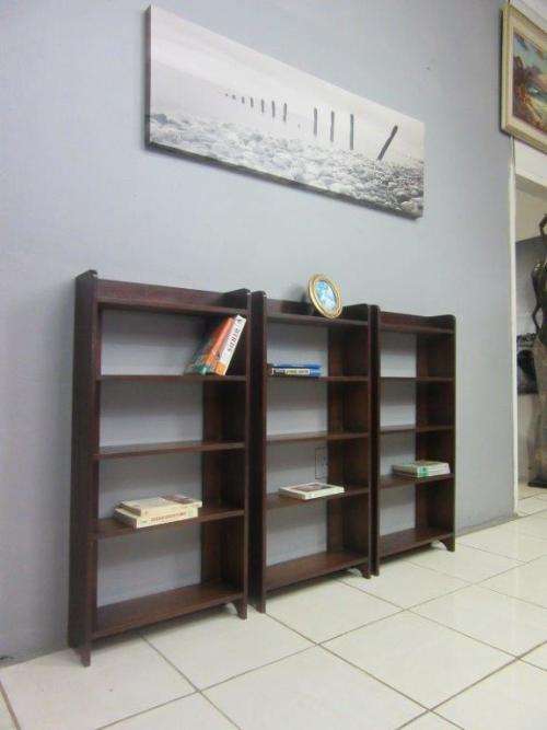 Three awesome teak bookshelves with loads of space for your book collection - price/bookshelf
