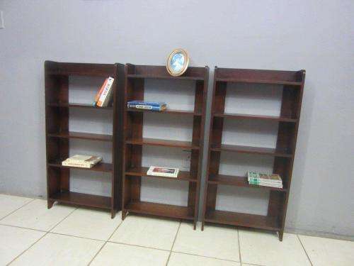 Three awesome teak bookshelves with loads of space for your book collection - price/bookshelf