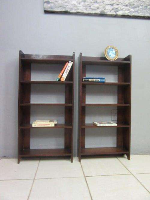 Three awesome teak bookshelves with loads of space for your book collection - price/bookshelf