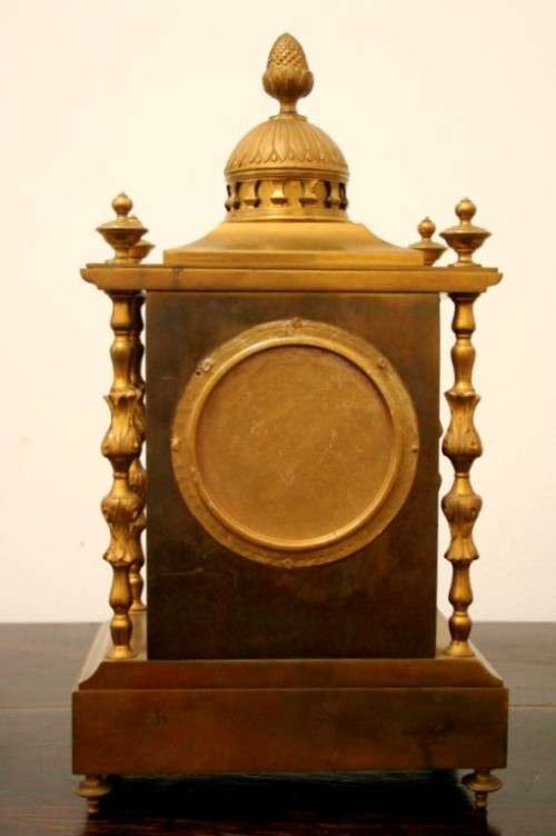 A superbly rare pre-1900's French made L. Marti Medaille D'Argent 1889 brass mantle clock