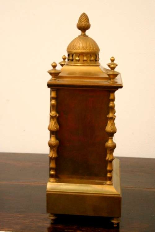A superbly rare pre-1900's French made L. Marti Medaille D'Argent 1889 brass mantle clock