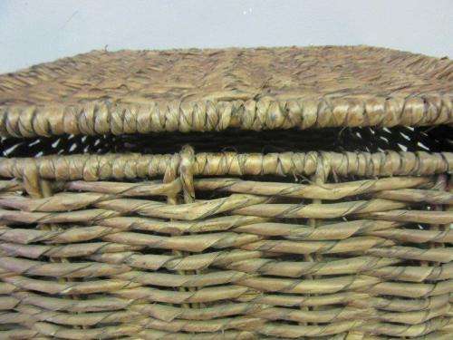 A wonderful metal and wicker pedestal/ bedside cabinet with two basket drawers in good condition!!