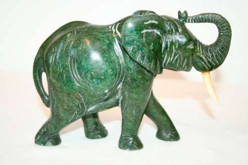 **RS17** A beautiful solid soapstone hand-carved elephant sculpture in gorgeous condition
