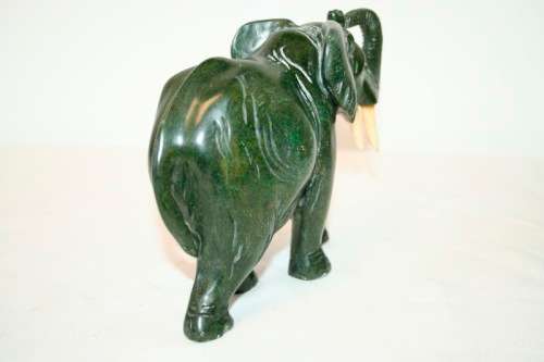 **RS17** A beautiful solid soapstone hand-carved elephant sculpture in gorgeous condition