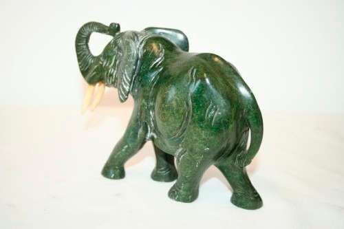 **RS17** A beautiful solid soapstone hand-carved elephant sculpture in gorgeous condition