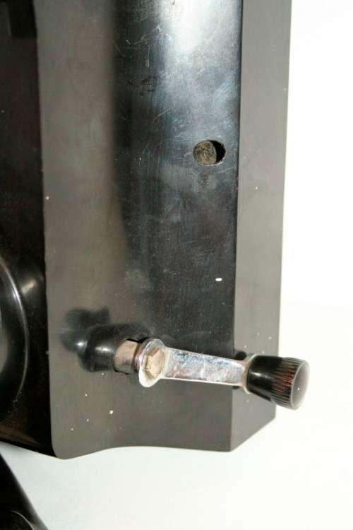 An exceptionally rare antique c1940 "Ericsson" black Bakelite hand-crank ships wall telephone