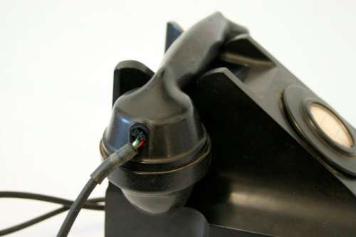 An amazing vintage British made Telephone Manufacturing Company (TMC) black Bakelite crank phone