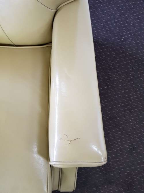 A beautiful 1970's retro recliner chair, fantastic in a sun room, patio, porch - very stylish!!