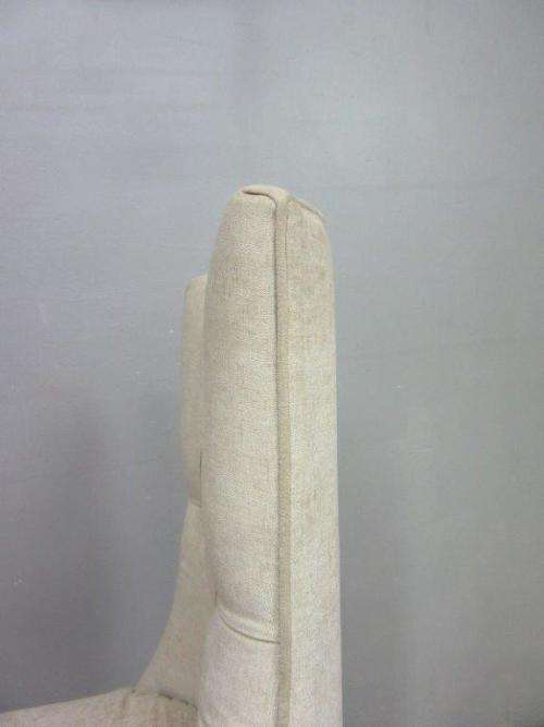 A stylish and beautifully upholstered hi-back occasional chair in a quality linen upholstery fabric