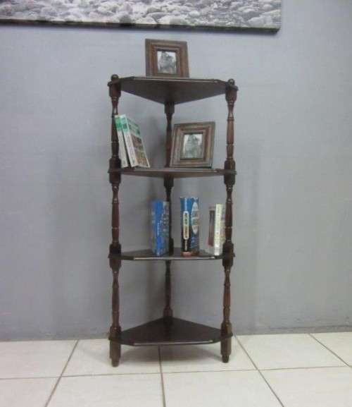 **RS17_Clearance** A tall four-tier Imbuia "Whatnot" display shelf - perfect for that empty corner