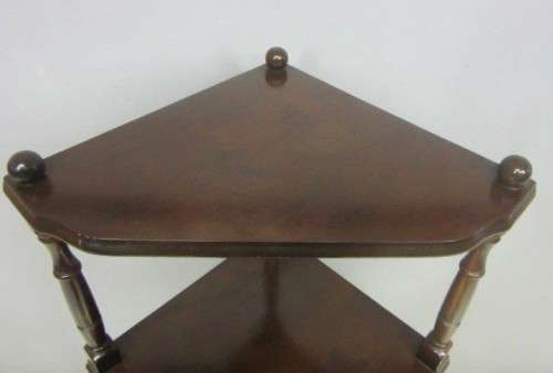 **RS17_Clearance** A tall four-tier Imbuia "Whatnot" display shelf - perfect for that empty corner