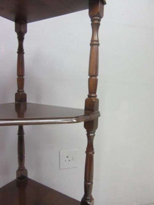 **RS17_Clearance** A tall four-tier Imbuia "Whatnot" display shelf - perfect for that empty corner