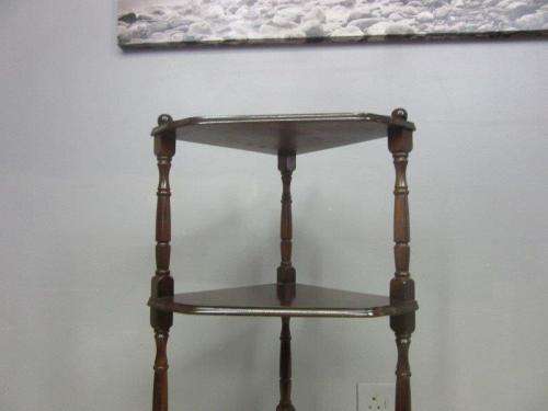 **RS17_Clearance** A tall four-tier Imbuia "Whatnot" display shelf - perfect for that empty corner