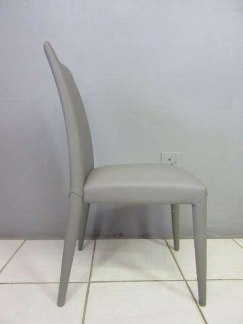 A beautifully upholstered Italian designed original "Calligaris" Anais light grey occasional chair