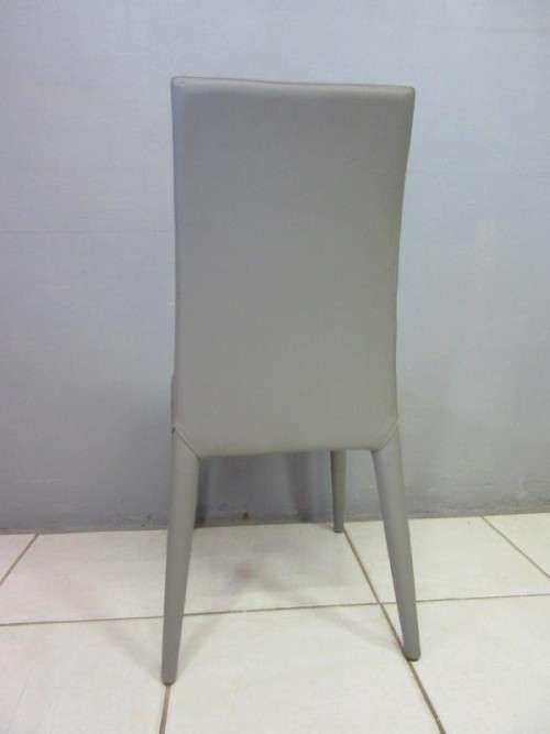 A beautifully upholstered Italian designed original "Calligaris" Anais light grey occasional chair