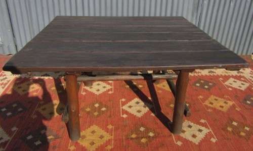 A wonderfully made "Rustic" outdoor table & two-bench set - perfect for a garden or patio- RS17Sale
