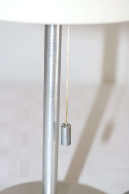 **RS17** A lovely brushed steel desk/ table lamp with a stunning shade in very good condition