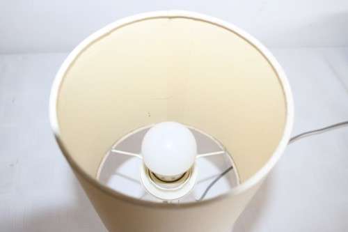 **RS17** A lovely brushed steel desk/ table lamp with a stunning shade in very good condition