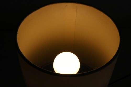 **RS17** A lovely brushed steel desk/ table lamp with a stunning shade in very good condition
