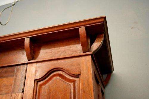An awesome vintage gentleman's (jongmans kas) wardrobe w/ a large oval mirror & drawer - stunning!!