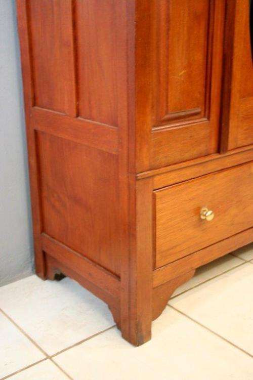 An awesome vintage gentleman's (jongmans kas) wardrobe w/ a large oval mirror & drawer - stunning!!