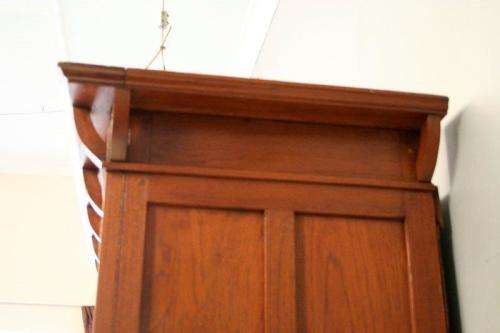 An awesome vintage gentleman's (jongmans kas) wardrobe w/ a large oval mirror & drawer - stunning!!