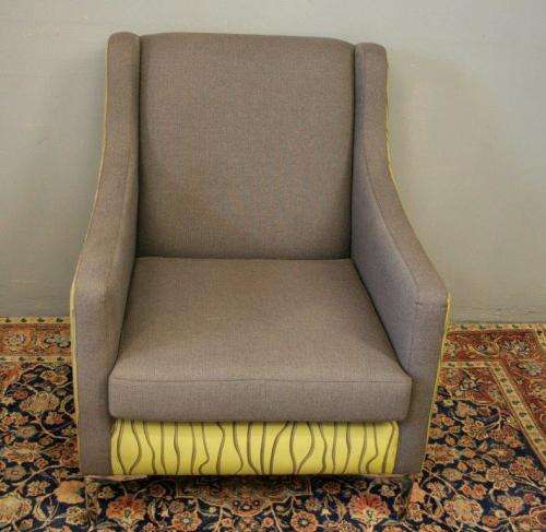 An incredible and very stylish Retro-styled upholstered occasional armchair/ single couch - wow!