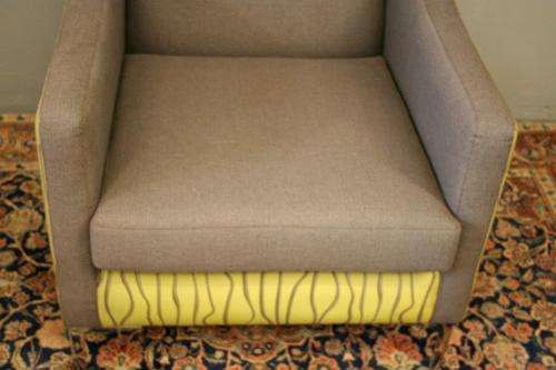 An incredible and very stylish Retro-styled upholstered occasional armchair/ single couch - wow!