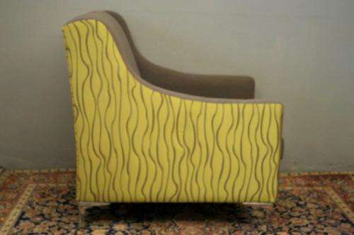 An incredible and very stylish Retro-styled upholstered occasional armchair/ single couch - wow!