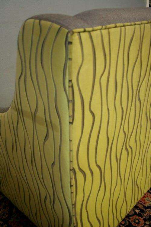 An incredible and very stylish Retro-styled upholstered occasional armchair/ single couch - wow!