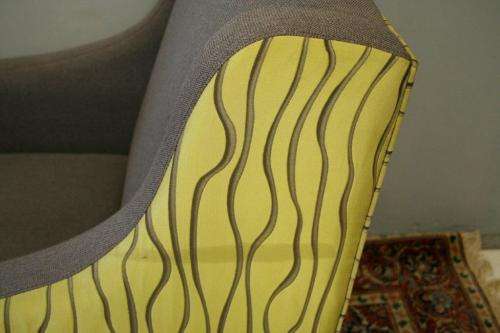 An incredible and very stylish Retro-styled upholstered occasional armchair/ single couch - wow!