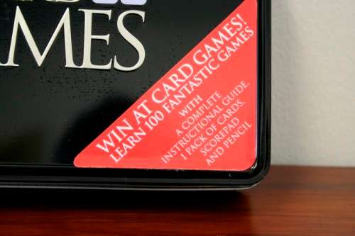 Wonderful sealed metal-boxed "Card Games" instructional card playing set with accessories - RS17Sale