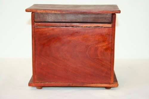 An awesome hand made solid teak jewellery box with six drawers and a storage tray under the lid