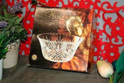 An incredible vintage French made Cristal D'Arques cut crystal fruit/ salad bowl in the original box