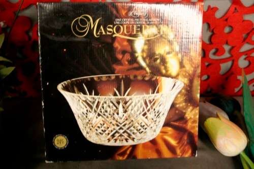 An incredible vintage French made Cristal D'Arques cut crystal fruit/ salad bowl in the original box