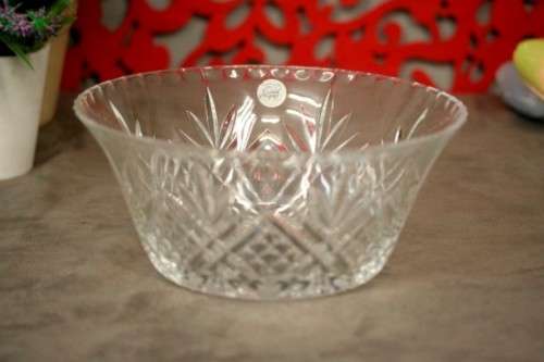 An incredible vintage French made Cristal D'Arques cut crystal fruit/ salad bowl in the original box