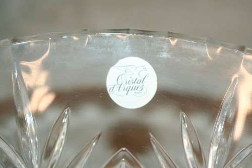 An incredible vintage French made Cristal D'Arques cut crystal fruit/ salad bowl in the original box