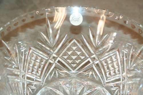 An incredible vintage French made Cristal D'Arques cut crystal fruit/ salad bowl in the original box