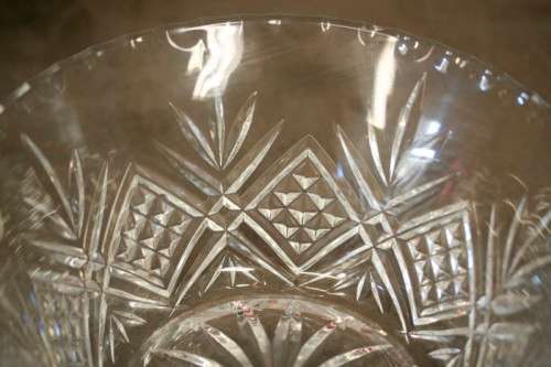 An incredible vintage French made Cristal D'Arques cut crystal fruit/ salad bowl in the original box