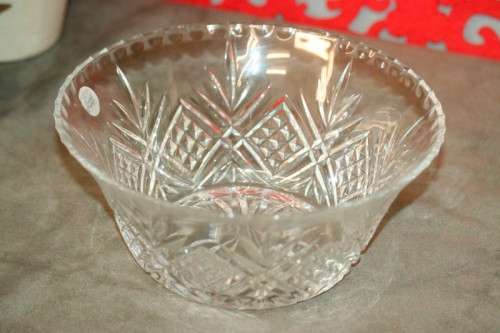 An incredible vintage French made Cristal D'Arques cut crystal fruit/ salad bowl in the original box