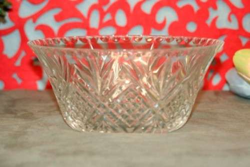 An incredible vintage French made Cristal D'Arques cut crystal fruit/ salad bowl in the original box