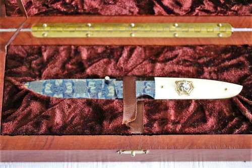 PREMIUM GIFT! Rare Erich Vosloo Spider's Nest folding knife w/ two diamonds in 18ct Gold & Titanium