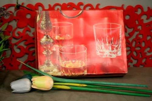 A set of six exquisite vintage French "Cristal D'Arques" "Cheverny" cut crystal whiskey glasses