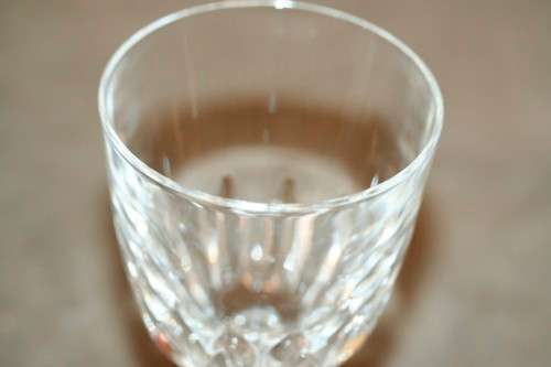 A boxed set of 6x vintage French made "Cristal D'Arques" Luxembourg cut crystal white wine glasses